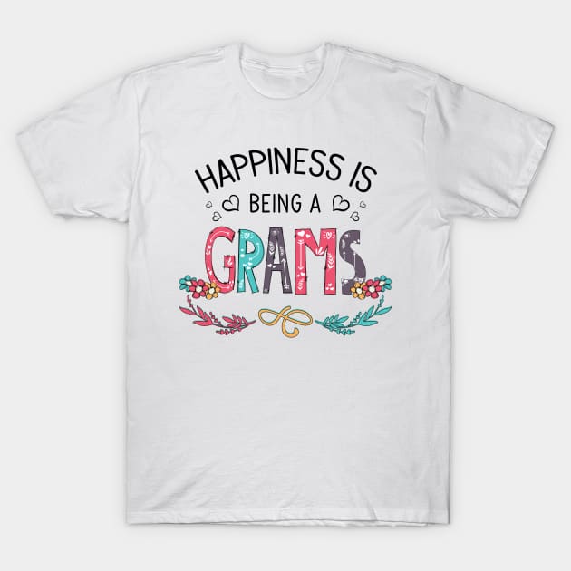 Happiness Is Being A Grams Wildflowers Valentines Mothers Day T-Shirt by KIMIKA